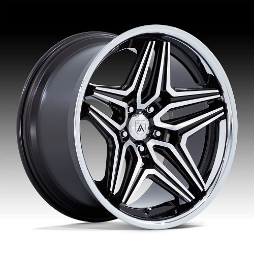 Asanti Black Label ABL46 Duke Machined Gloss Black Custom Wheels 1